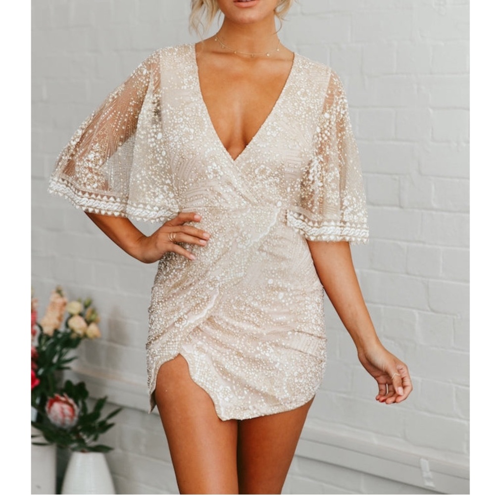 Hello Molly Evening Sun Dress | Champagne
